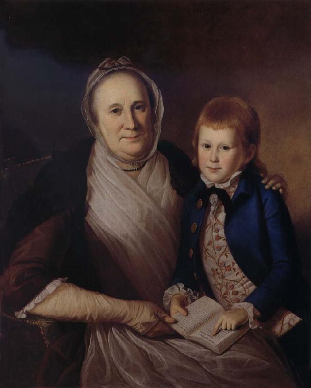 Charles Willson Peale Mrs.Fames Smith and Grandson Germany oil painting art